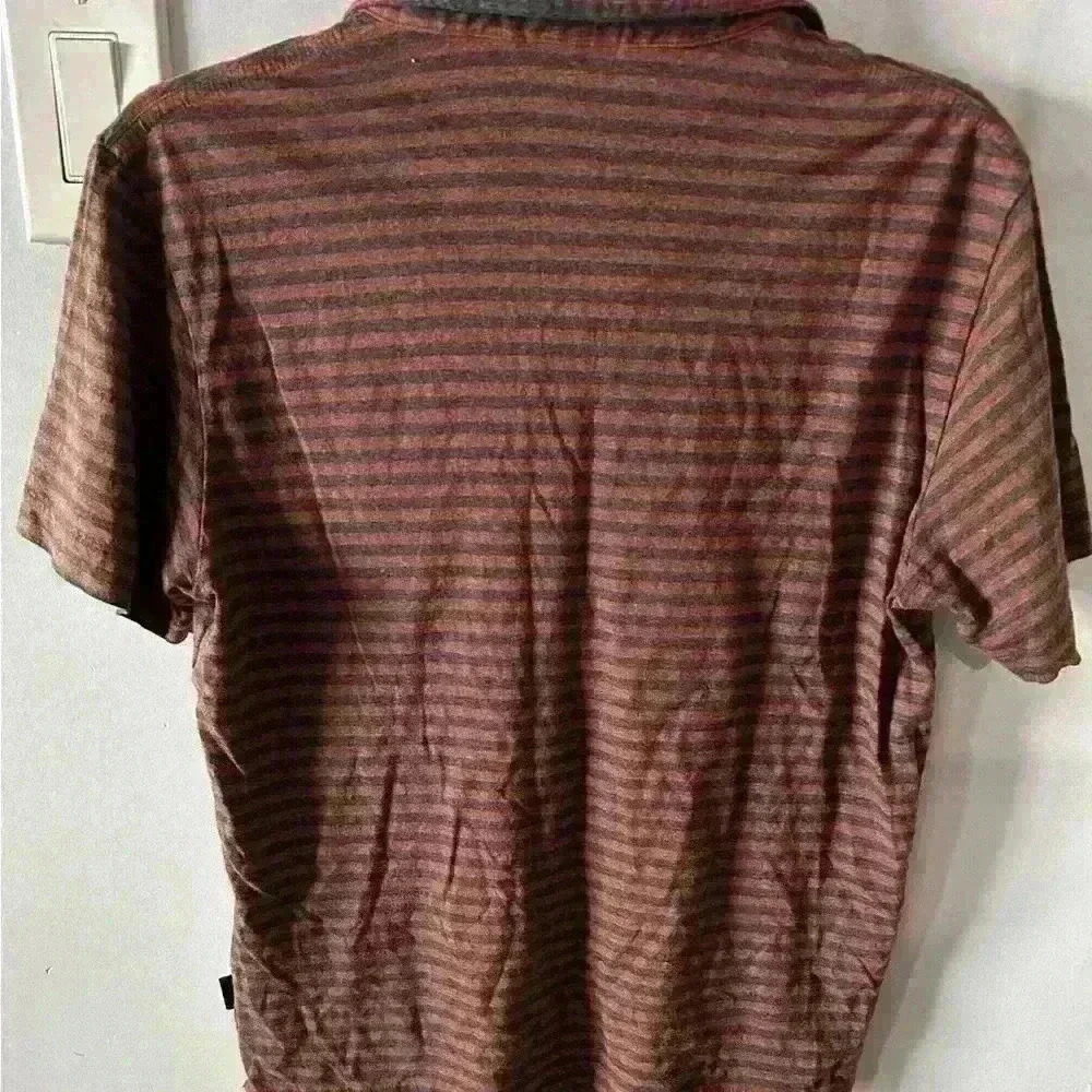 Patagonia Men’s Polo Shirt Striped Short Sleeve X Small Soft Organic Cotton - Picture 5 of 8